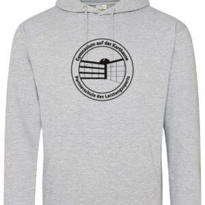 Hoodie 2 JustHoods GRAU MELIERT – Gymnasium auf der Karthause