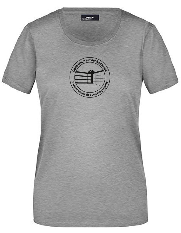Ladies´ T-Shirt Daiber GRAU MELIERT - Gymnasium auf der Karthause