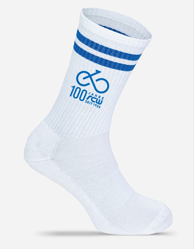 Socken Mr. Socks mit BLAUEN Kontraststreifen - 100 Jahre RCW – Bild 2