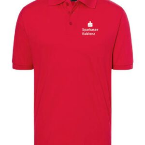 Polo-Shirt Premium – Sparkasse Koblenz – ROT