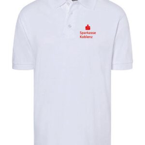 Polo-Shirt Premium – Sparkasse Koblenz – WEISS