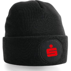 Mütze / Beanie Beechfield SCHWARZ- Sparkasse Koblenz