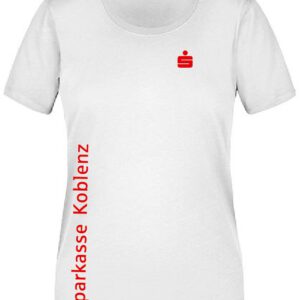 T-Shirt Ladies‘ Premium – Sparkasse Koblenz – WEISS