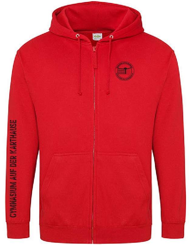 Zoodie JustHoods FIRE RED - Gymnasium auf der Karthause