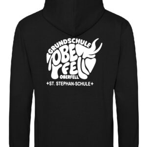 Zoodie JustHoods Ladies‘ BLACK / Druck WEISS – GS Oberfell