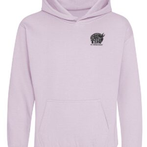 Hoodie JustHoods Kids LILAC / Druck SCHWARZ – GS Oberfell