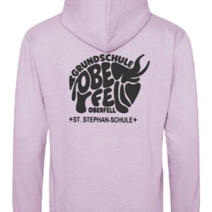 Hoodie JustHoods Kids LILAC / Druck SCHWARZ – GS Oberfell