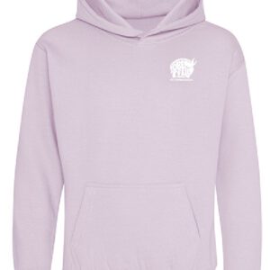 Hoodie JustHoods Kids LILAC / Druck WEISS – GS Oberfell