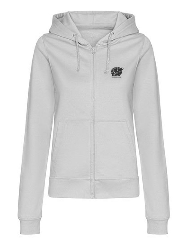 Zoodie JustHoods Ladies' HEATHER GREY / Druck SCHWARZ - GS Oberfell