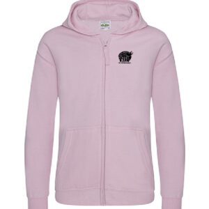 Zoodie/Kapuzenjacke JustHoods Kids BABY PINK / Druck SCHWARZ – GS Oberfell