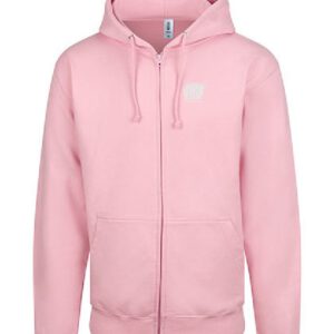 Zoodie/Kapuzenjacke JustHoods Kids BABY PINK / Druck WEISS – GS Oberfell