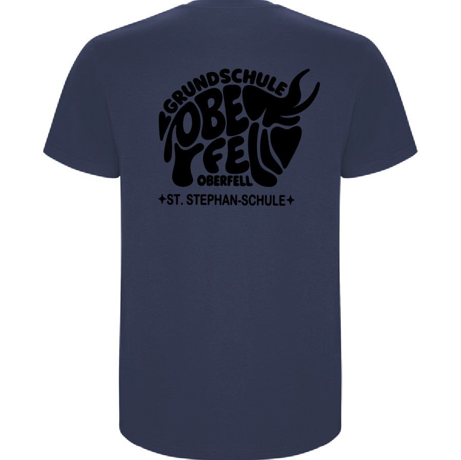 T-Shirt Roly Kids DENIM BLUE / Druck SCHWARZ - GS Oberfell – Bild 2