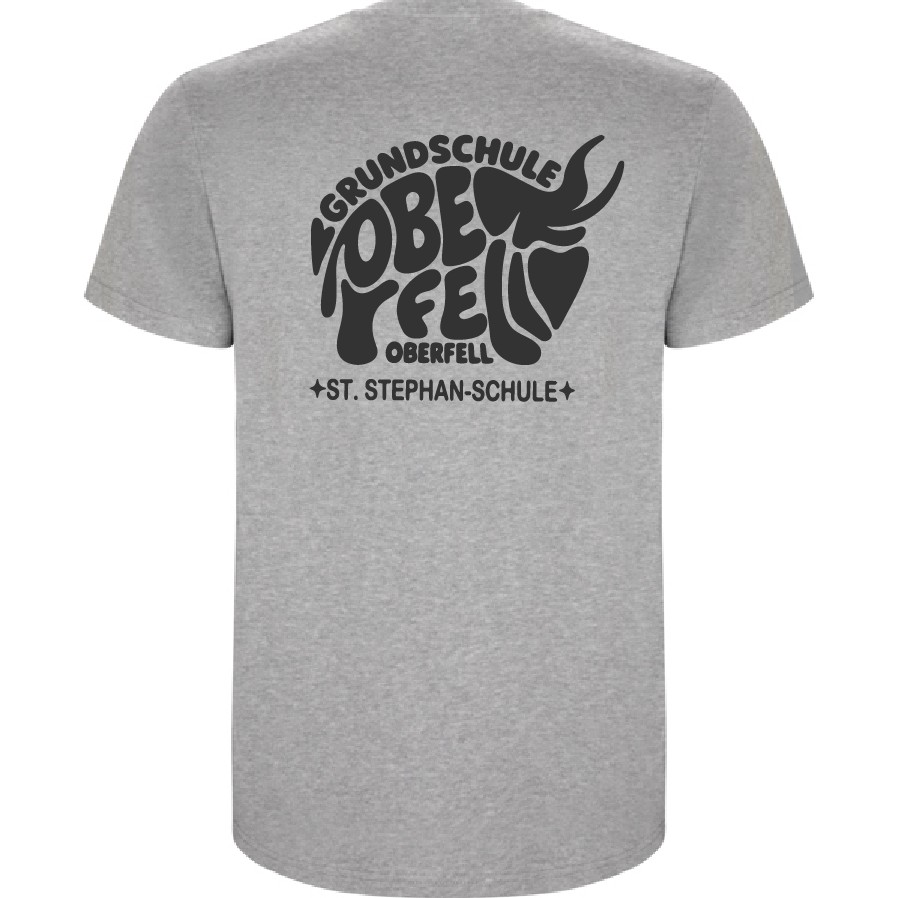 T-Shirt Roly HEATHER GREY / Druck SCHWARZ - GS Oberfell – Bild 2