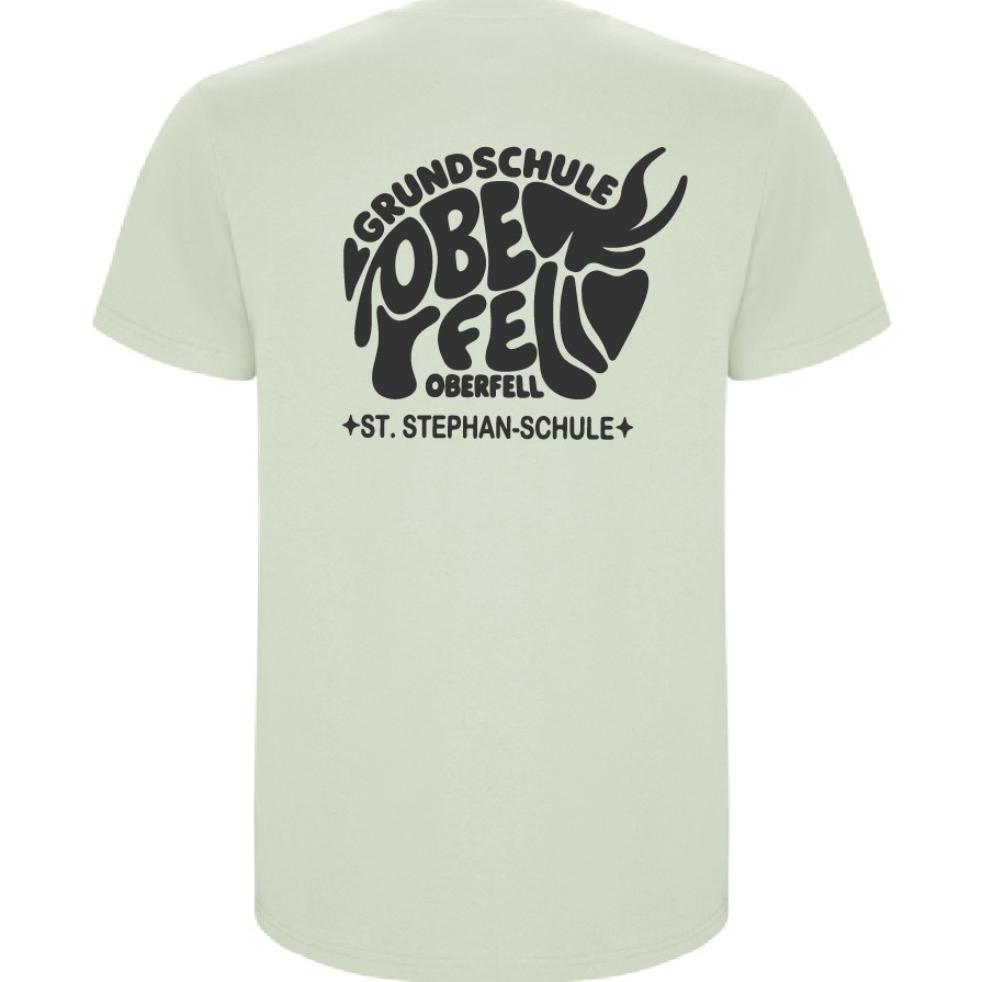 T-Shirt Roly Kids MIST GREEN / Druck GRAU - GS Oberfell – Bild 2