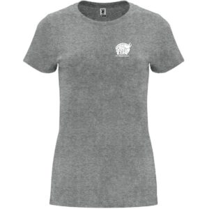 T-Shirt Roly Ladies‘ HEATHER GREY / Druck WEISS – GS Oberfell